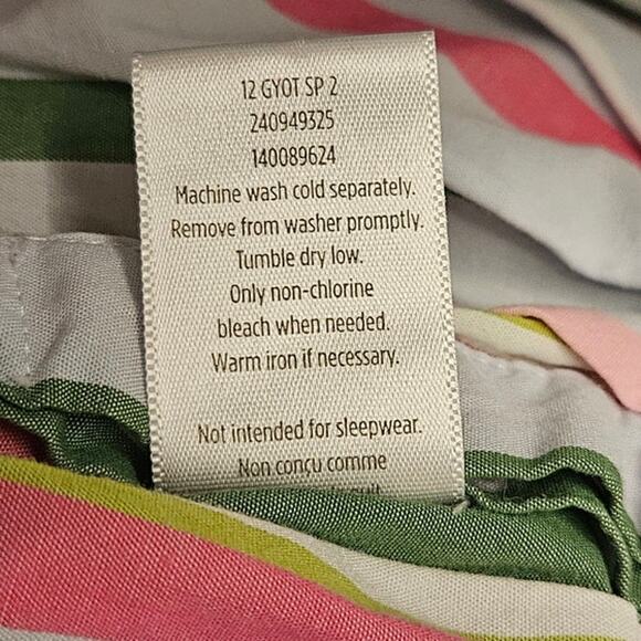 Gymboree White, Pink, and Green Striped Dress Size 2T - Picture 5 of 7